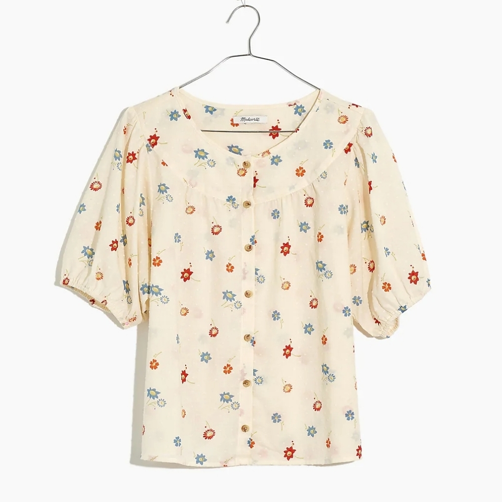 Madewell dotted Floral shirt
